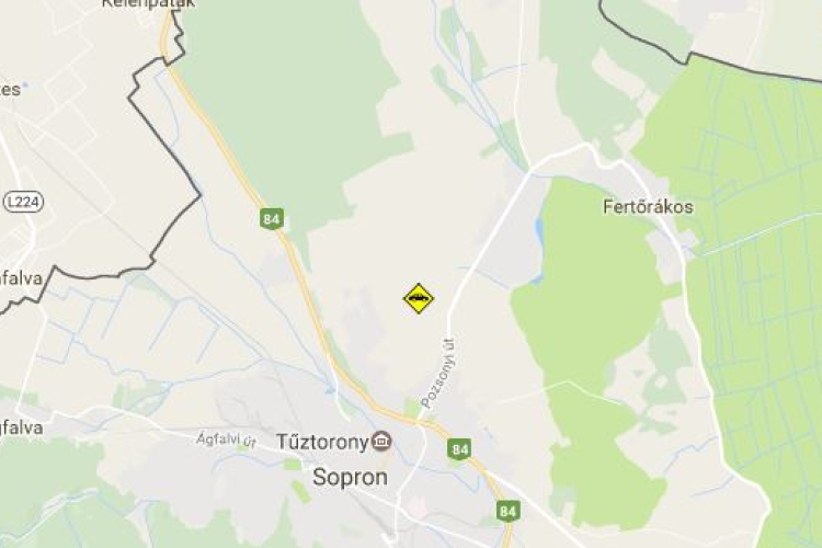 Frontális karambol Sopronban