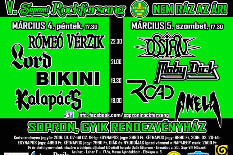 V. Soproni Rockfarsang - már 2 napon keresztül!