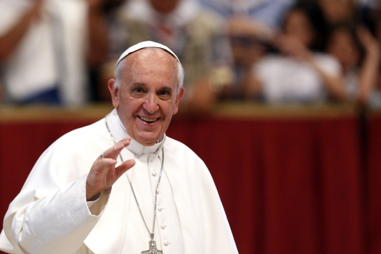 Ferenc pápa ellátogatott a betlehem-kiállításra, amelynek Magyarország a díszvendége 