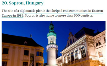 A nagy múltú Telegraph is az utazók figyelmébe ajánlotta Sopront!