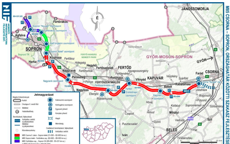 Nagytöltések építésével és ideiglenes vasúti pálya kialakításával folytatódik az M85 építése
